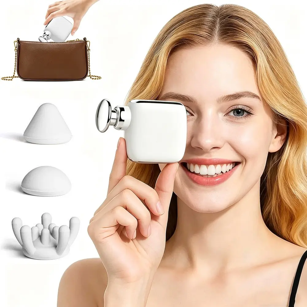 Pocket Power Mini Massage Gun,Portable Lightweight Electric Massager Features Rapid Vibration and USB Charging,with 3 Speed Settings And 3 Massage Heads,Thoughtful Gift for All