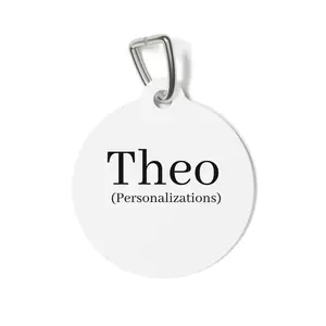 Personalized Name Pet Tag | Custom Engraved Round ID Tag, Address & Phone