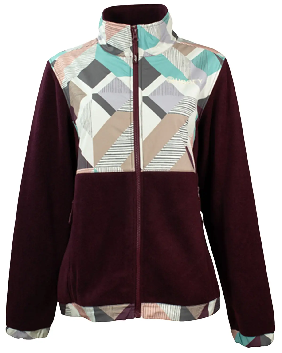 Hooey Girls' ' Geo Print Color Block Softshell Jacket - Hj101bupr-Y