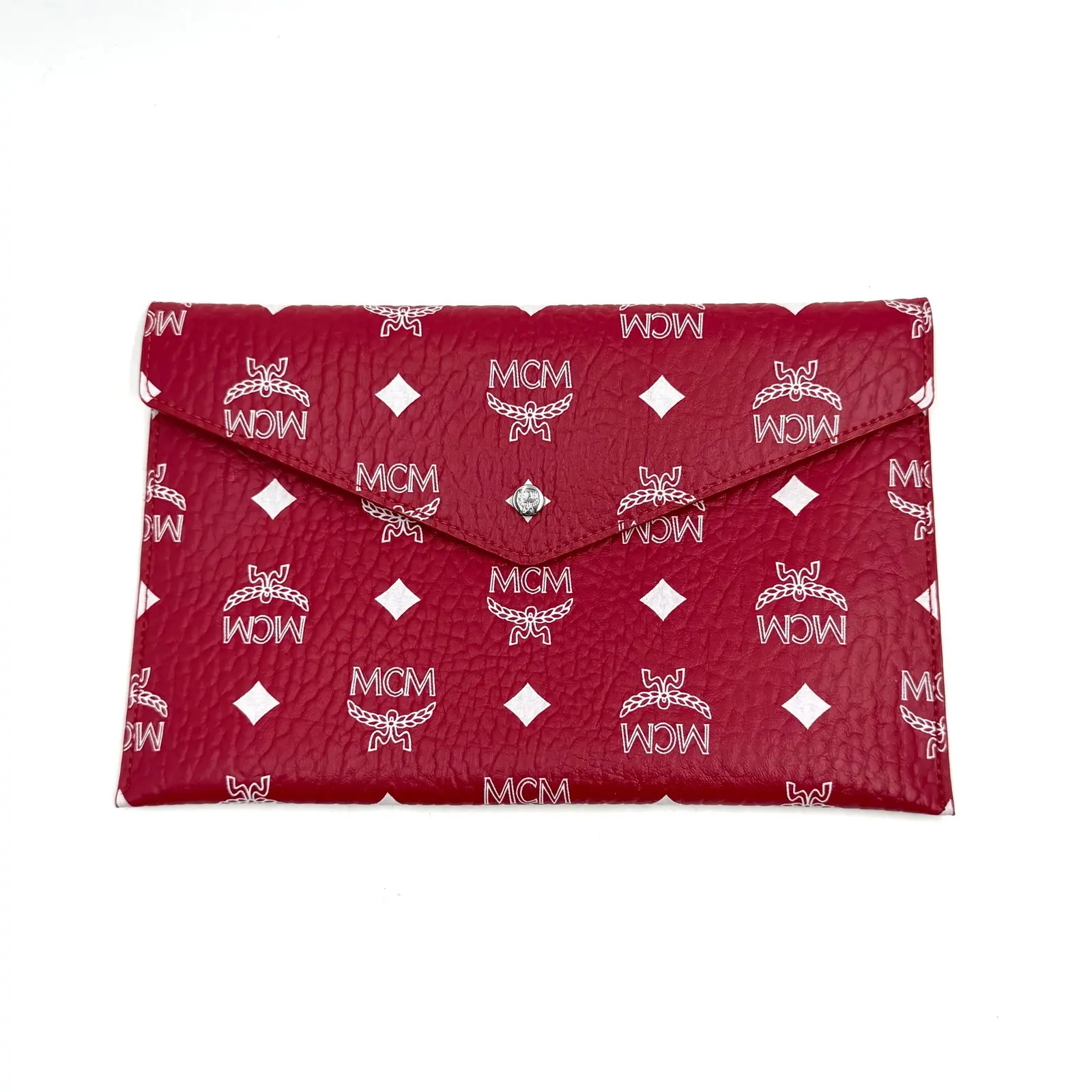 Pre-owned MCM AS Shown Small Leather Goods hz 4892 Visetos leather envelope clutch bag 26.06.01