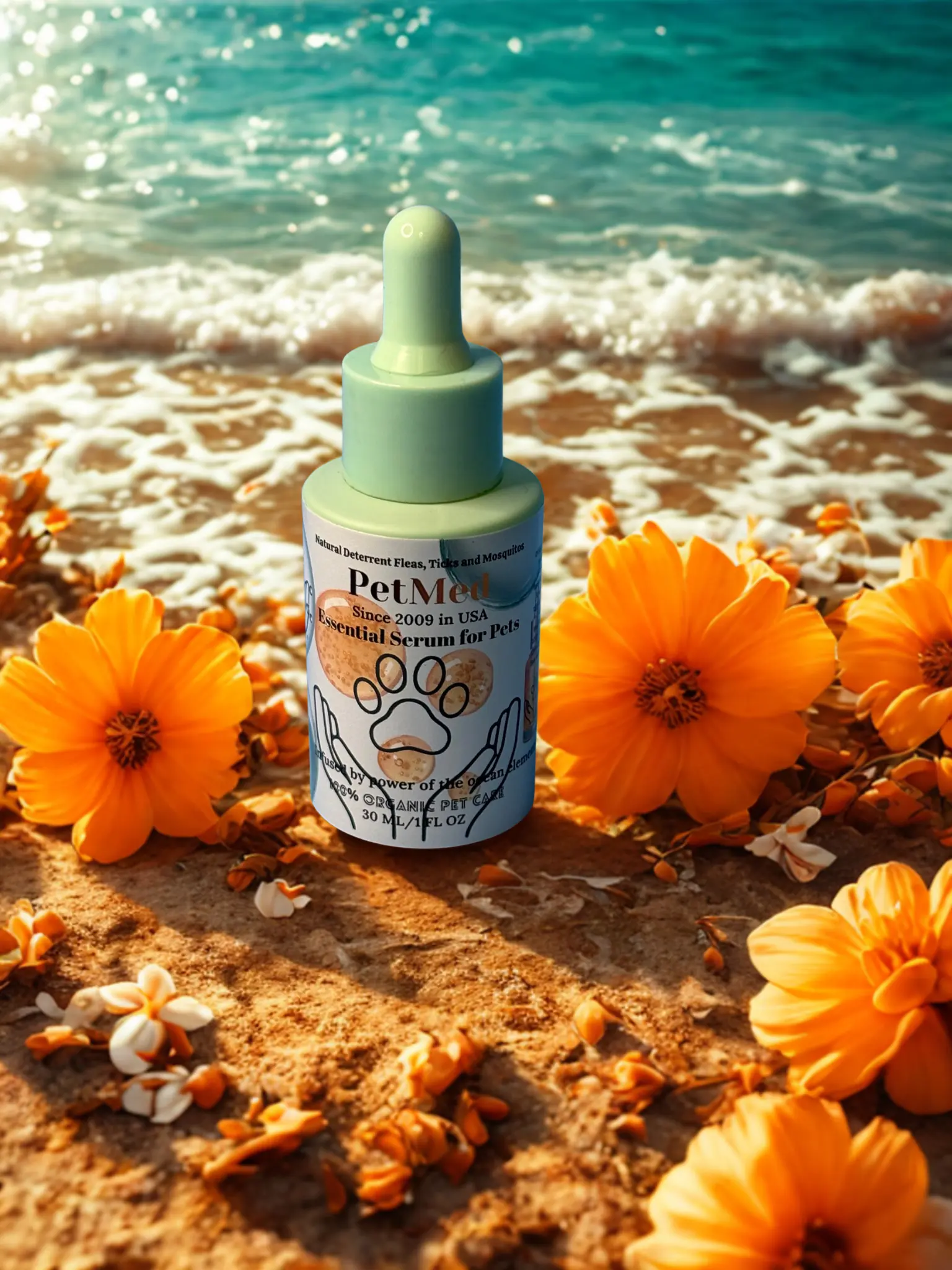 Petcare Cedarwood Essential Serum Natural Deterrent Fleas, Ticks and Mosquitos for Cats and Dogs