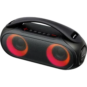IQ Sound IQ-3530RGB Portable Bluetooth Speaker with RGB Panel, IPX6 Water Resistant, TWS, Voice Control, Mic Input, FM Radio, USB, Line-in function, Rechargeable Battery