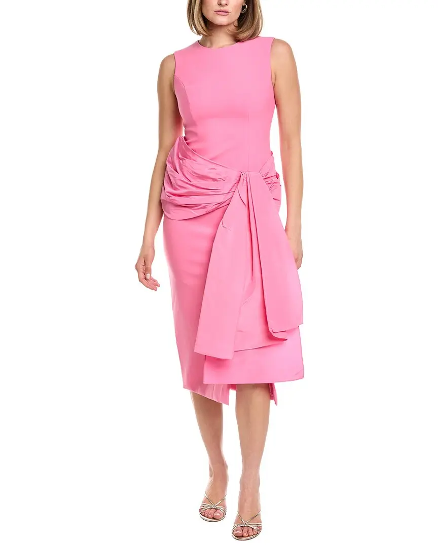 Carolina Herrera Solid Silk-Blend Column Dress