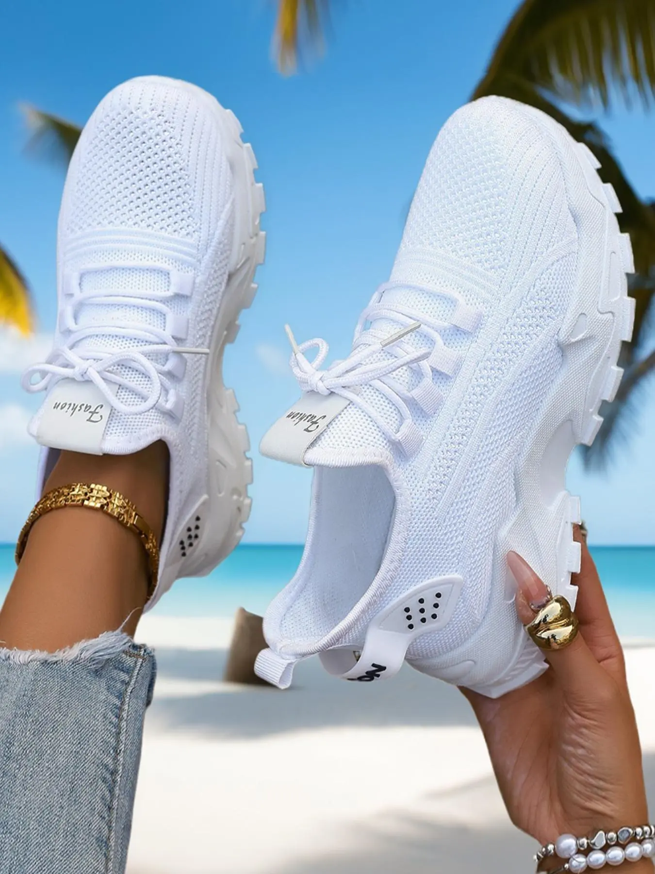 Women's Lace Up Low Top, Casual Breathable Comfortable Sports Road Running Shoes, Sporty Running Shoes, All-match Basic Shoes for Daily Wear, Classic Running Shoes