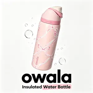Owala FreeSip Coquette Pink Bow Water Bottle | Leak-Proof Lid, Insulated Stainless Steel
