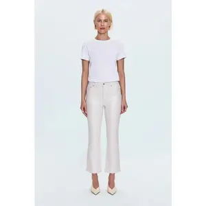 Pistola Lennon Crop Boot Jean in Ivory Luster