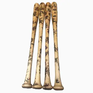 5-Pack Fractal Wood Burned Baseball Bats