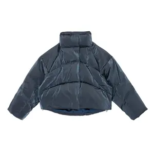 FRIED RICE Iridescent Puffer Jacket – Midnight Blue