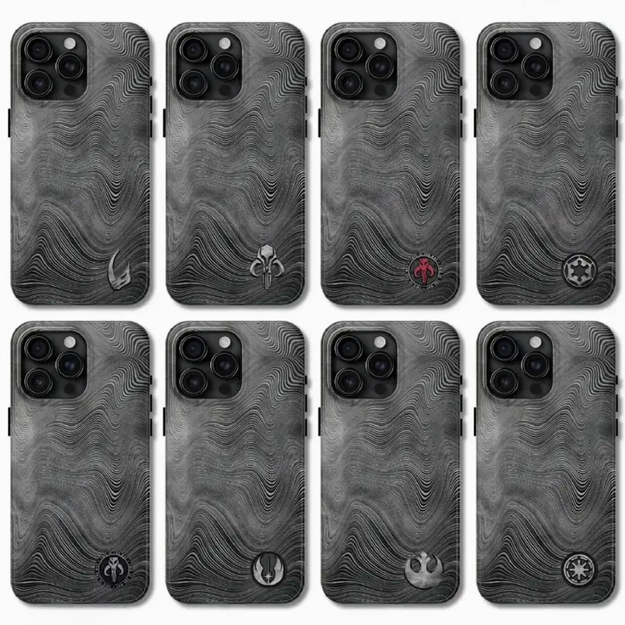 The Beskar Emblems Collection Phone Case, Mandalorian Steel Series Phone Cover, Iconic Beskar Silver Edition, Compatible with iPhone X, 11, 12, 13, 14, 15, 16, 17 & more