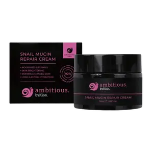 ambitious. byKion. Snail Mucin Repair Cream 50ml revitalizing sensitive snail 92 snail serum Hydrating Moisturizer korean skin advanced snail skincare routine advanced snail Vegan Collagen nourish cream