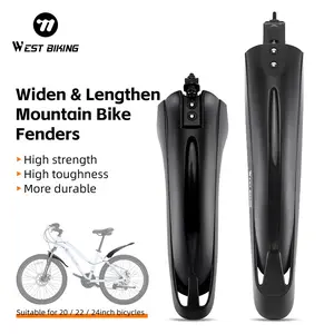 WEST BIKING Bicycle Mudguard, 2pcs Durable Bike Mudguard, High Toughness Cycling Mudguard, Bicycle Front Rear Fender, Outdoor Cycling Accessories