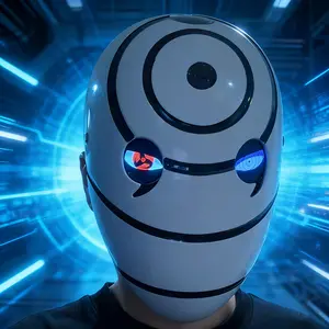 I will definitely become Hokage, and earn everyone's recognition!Obito’s inspired mask naruto accessories Cosplay Halloween mask Light - up mask Sharingan Rinnegan