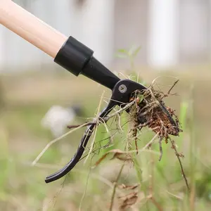 Manual Weeding Tool, Root Puller Garden Weed Remover, Standing Weed Picker, No Bending Required, Handheld Root Fork Clipper