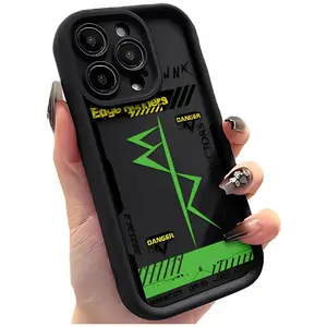 Cyberpunk Style Frame Pattern Phone Case Suitable for iPhone 17 16 15 14 13 12 11 PRO MAX PLUS, AIR Mini SE and iPhone XS MAX Shockproof Soft TPU Back Cover, Personalized Pattern Design, Ideal Gift for Friends and Family