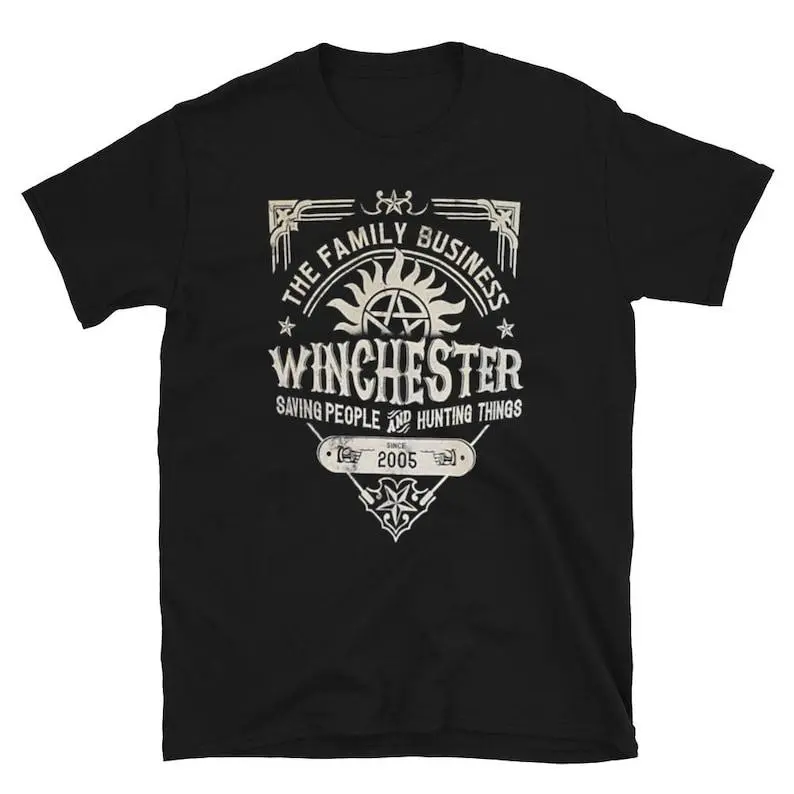 Winchester Family Business Shirt, Saving People Hunting Things Tee, Supernatural Inspired Hunter Graphic T-Shirt Gift