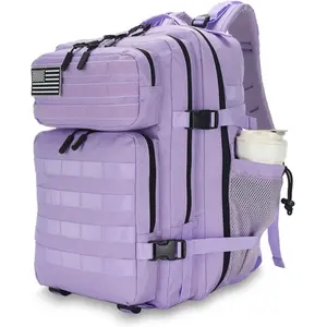 25L Purple Tactical Backpack for Women&Man - Molle Daypack for School & Gym 25L Purple Tactical Backpack for Women&Man - Molle Daypack for School & Gym