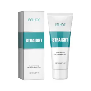 EELHOE Protein Straightening Cream for Frizz Control, Repairs Split Ends and Damaged Hair, No Ironing Needed Hair Care