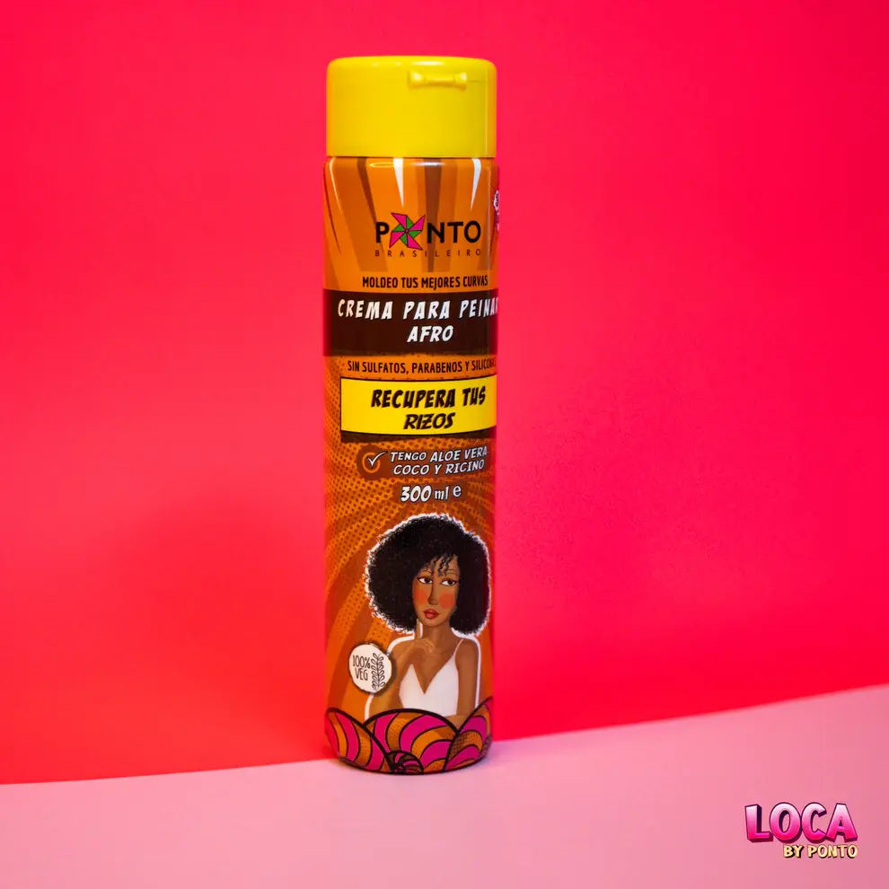 Ponto Afro Styling Cream 300ml - Haircare Cream for Afro Hair, Suitable for 300ml of Hair, Ideal for Styling and Taming Dark Hair -
