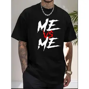 Men's Oversized Short-Sleeve Cotton Tropical Geometric Print T-Shirt - Casual Relaxed-Fit Sweat Fabric Hoodie-Inspired Summer Menswear, COD Loose-Fit Tee,summervibes