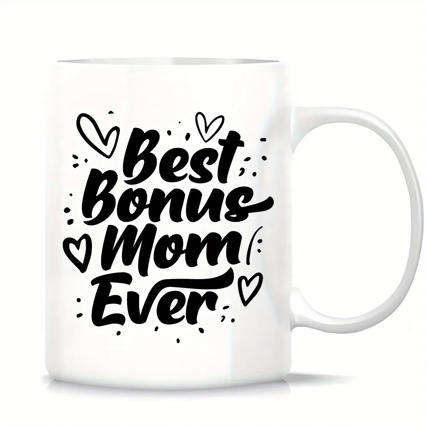 11Oz Ceramic Coffee Mug - Unique Bonus Mom Gift, StepMom Cup for Birthday, Mother's Day from Daughter Son, Durable Drinkware