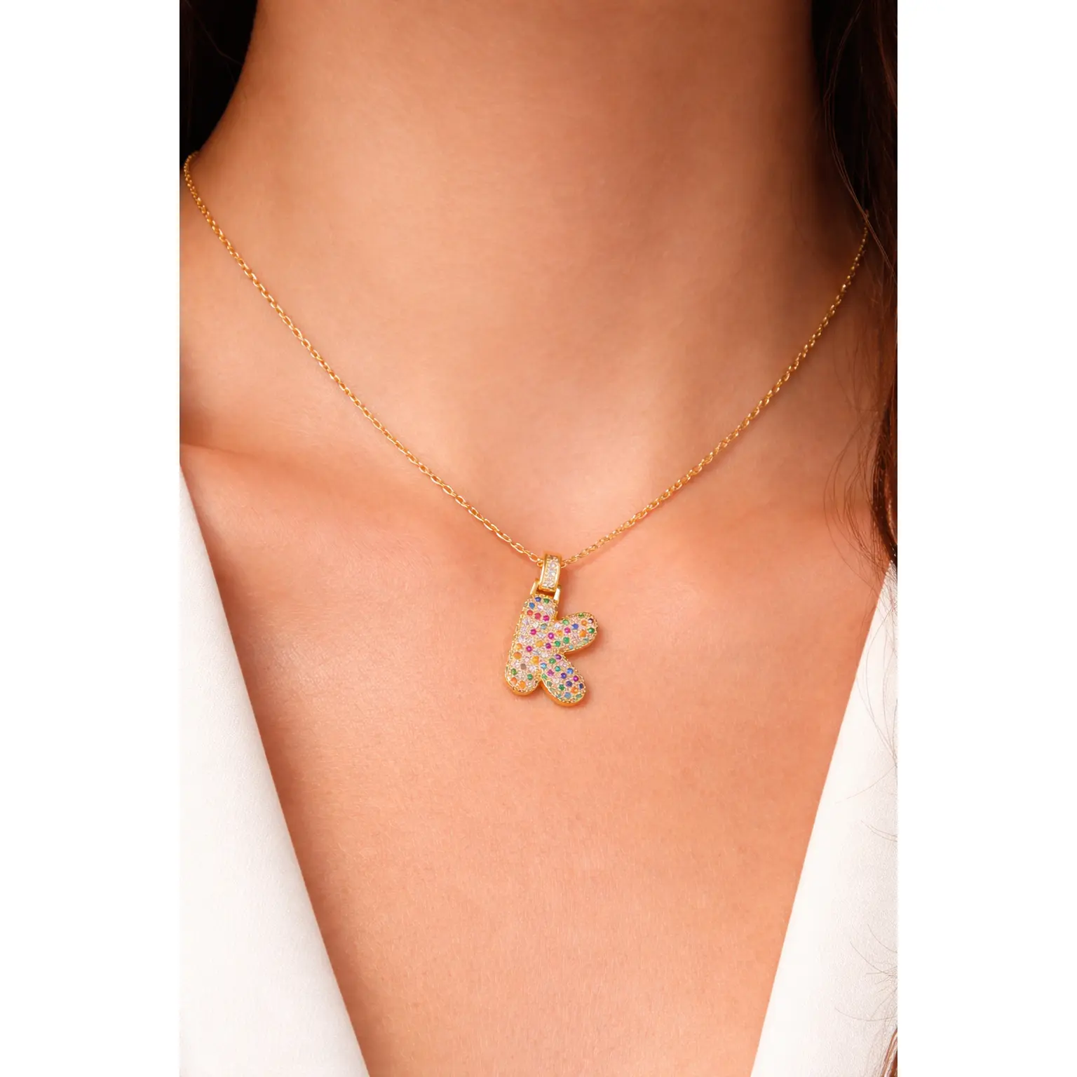 Confetti Initial Necklace