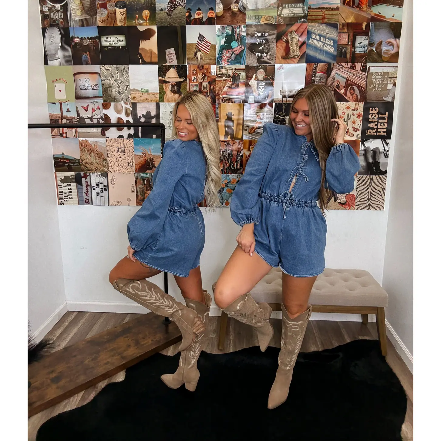 Harvest time denim romper Harvest time denim romper