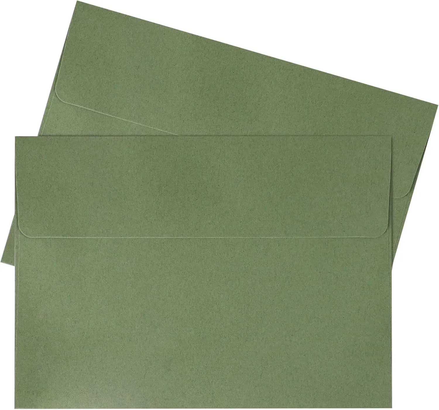 100 Pack Green 5x7 Envelopes Sage Green A7 Envelopes 5.25 x 7.25 Inch 120 Gsm Thick Paper Self Seal Gift Card Envelopes for Invitations