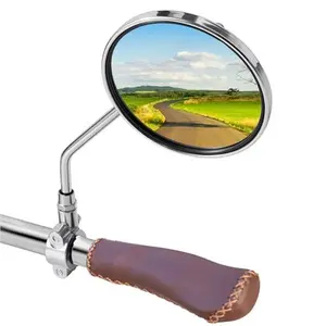 Vintage Bike Mirror - A Pair Metal Bicycle Rearview Mirrors for Handlebars, Classic Cruiser, Electric Bike Side Mirrors, Galvanized Steel Frame for Retro Bicycle Accessories