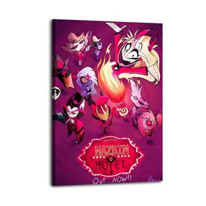 Hazbin Hotel Canvas Aesthetic For The Bedroom Wall Sitting Room Dormitory Wall Office Wall Poster Decorative Painting Canvas Wall