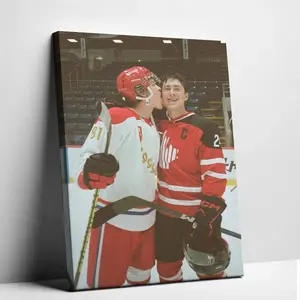 Connor Storrie & Ilya Rozanov Canvas Poster, Hollanov Heated Rivalry Wall Art, Hockey Romance Couple Decor, Enemies to Lovers Fan Gift