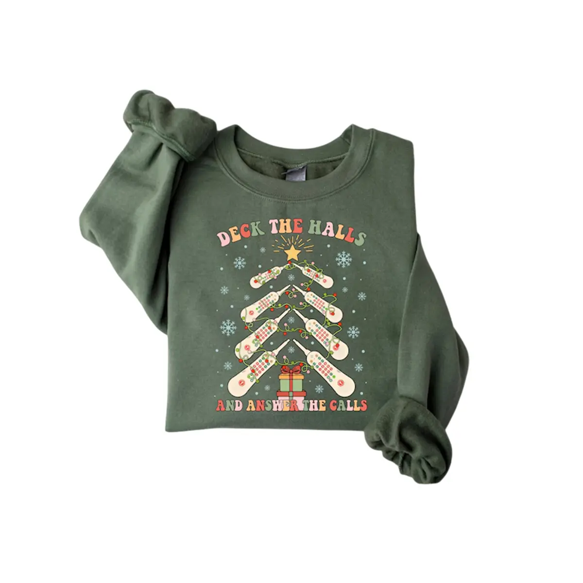Nurse Christmas Sweatshirt, Funny CNA Holiday Sweater, PCA Xmas Pullover, Medical Staff Christmas Gift Apparel