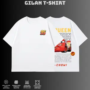 Retro Two Side Cars Gildan T-Shirt  , Cars Movie T-Shirt, Mcqueen and Mater Retro Vintage Unisex Oversized Anime Graphic Tee – Trendy Y2K Acid Gildan, Manga Game Movie Lover Gift For Fans Merch