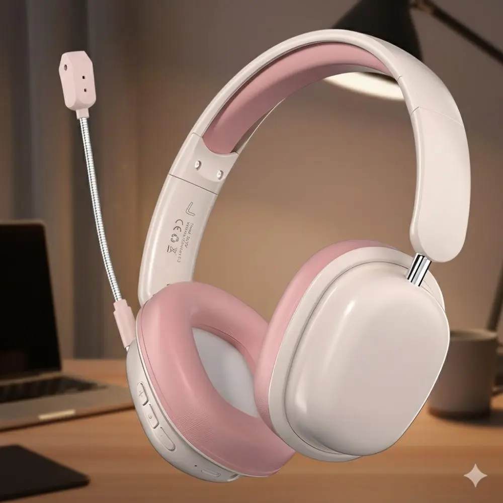 Unfold Your Music: Wireless Folding Earbuds with 20H Battery, Detachable Noise-Cancelling Mic for Clear Calls, Compact & Portable, Immersive Stereo Sound.
