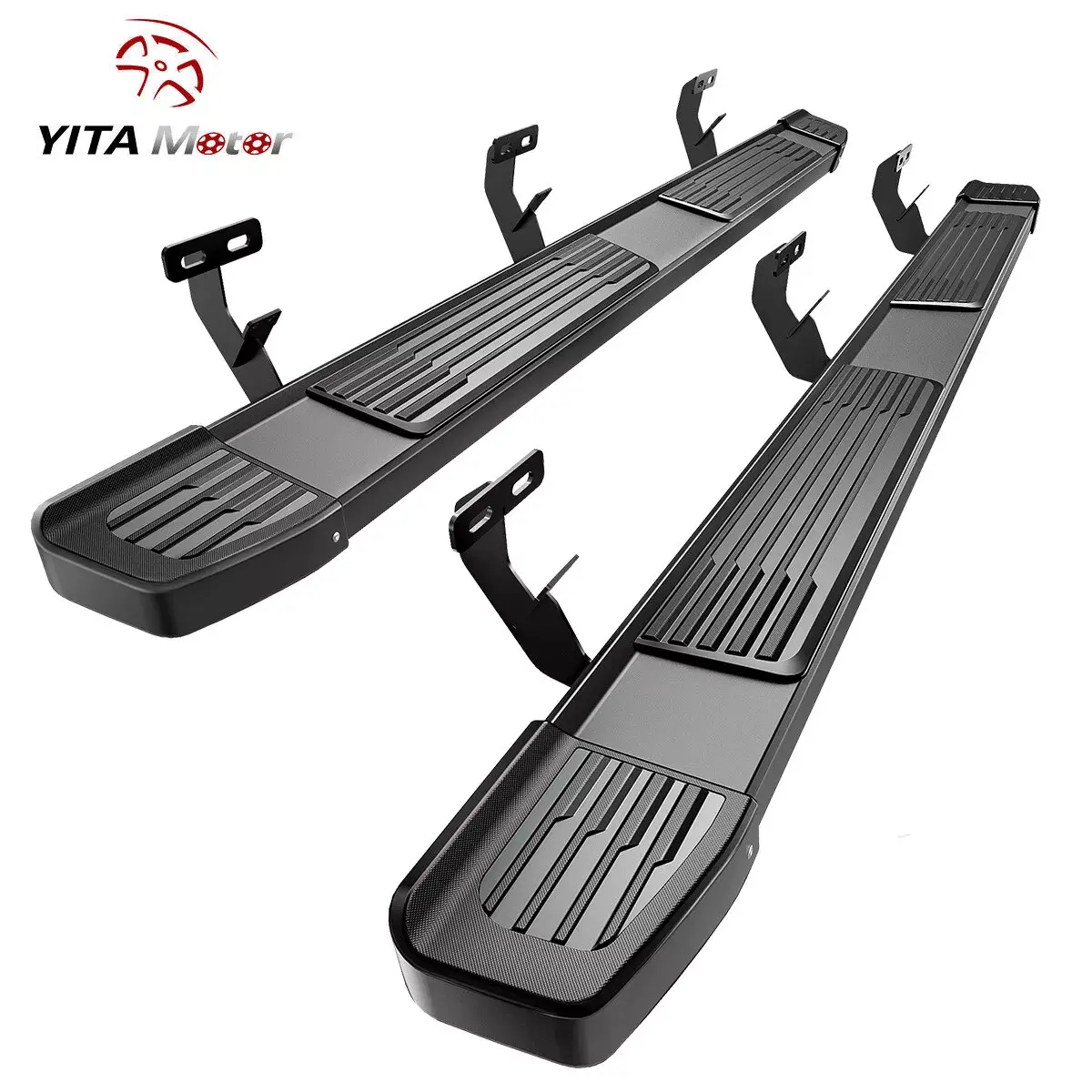 OEDRO 6 Inches Running Boards Compatible with 2009-2018 Dodge Ram 1500 Crew Cab, 2019-2024 1500 Classic, 2010-2024 Ram 2500/3500, Stainless Steel Side Steps Black Nerf Bars