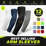 ARMORAY Men's Breathable Compression Sleeves - UPF 50+ Anti-UV, Sweatwicking Solid, Tattoo Cover, Football Fitness Accessory, Elastic Body Protection, Cooling Protective, Long Arm Warmers, Machine Washable Sports Sleeves & Support