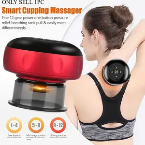 This portable USB charging electric cupper has 12 temperature and suction levels, with digital display adjustment and pressure relief valve, suitable for cupping neck, shoulder, and back. Suitable for full body massage, the ideal gift for family members