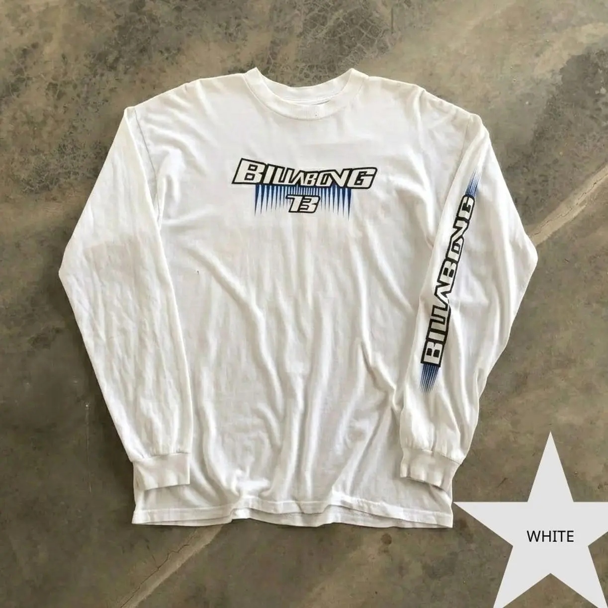 BILLABONG 13 Rare Skate Surf Design Longsleeve Shirt L