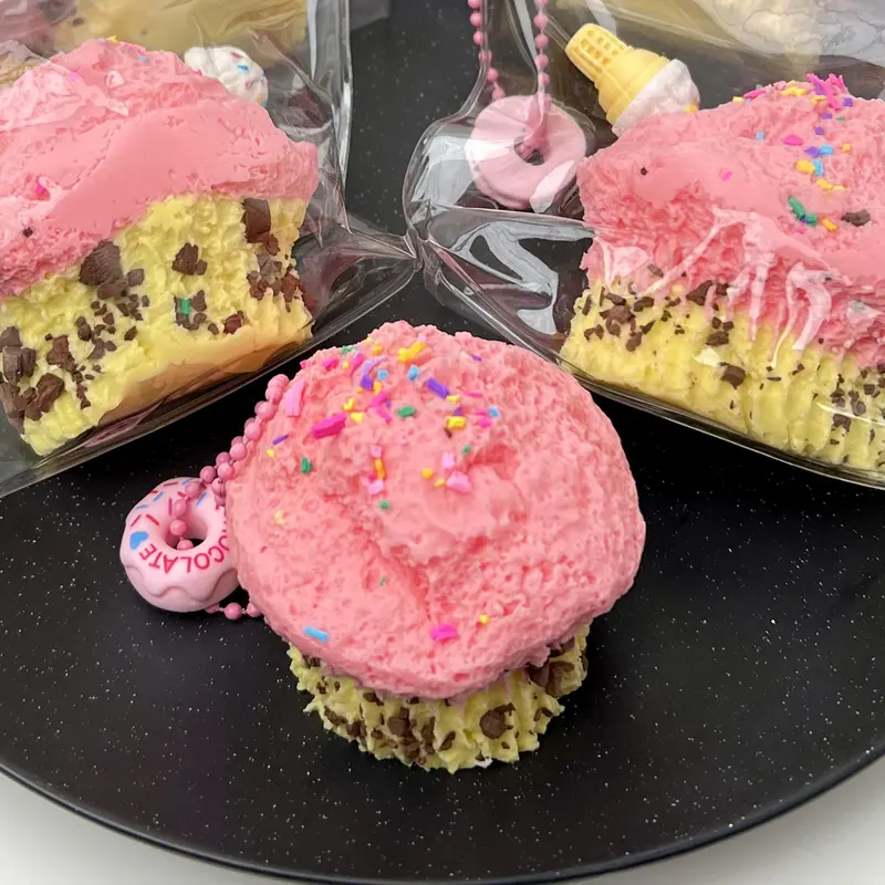 【Buy 3 Get 1 Free】Macaron Cupcake Squishies Toys, Food-Grade Silicone Slow-Rise Stress Relief Fidget Toy with Thick Creamy Slime Texture - Non-Toxic Unisex Handmade Holiday Gift for Kids