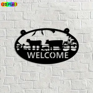 1pc Bear Welcome Metal Wall Art,Bear Statue Mural, Ideal Gift for New Year, Easter, Outdoor Decor Enthusiasts, Weather-Resistant Metal Wall Decor Wall Sculptures, Perfect for Garden Fence & Porch Wall, Charming Welcome Wall Decor