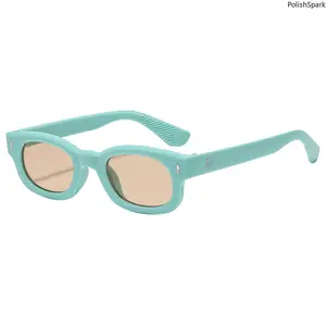 Retro Narrow Rectangle Sunglasses for Women Men | UV400 Protection 90s Vintage Small Frame Sunglasses, Trendy Y2K Fashion Shades for Daily Wear Streetwear Photoshoot