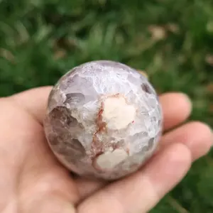 Pink amethyst crystal sphere