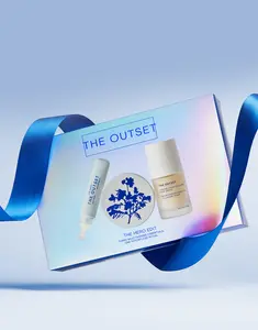The Outset Hero Edit Squalane Skin Care Kit - Prep Serum, Rescue Balm, Lip Oasis Glossy Treatment for Hydration, Barrier Support, Soothing Skin Repair