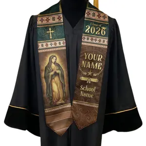 [HOT] Graduation Stole Class of 2026 Printed Sash, Mexican Flag Style Stole, Custom Name Senior Graduation Gift
