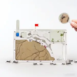 Large Sand Ant Farm Kit for Kids , Clear View Ant Colony Observation Habitat with Sand, Ant Care Guide for Children Ages 6+,Reptile Rack