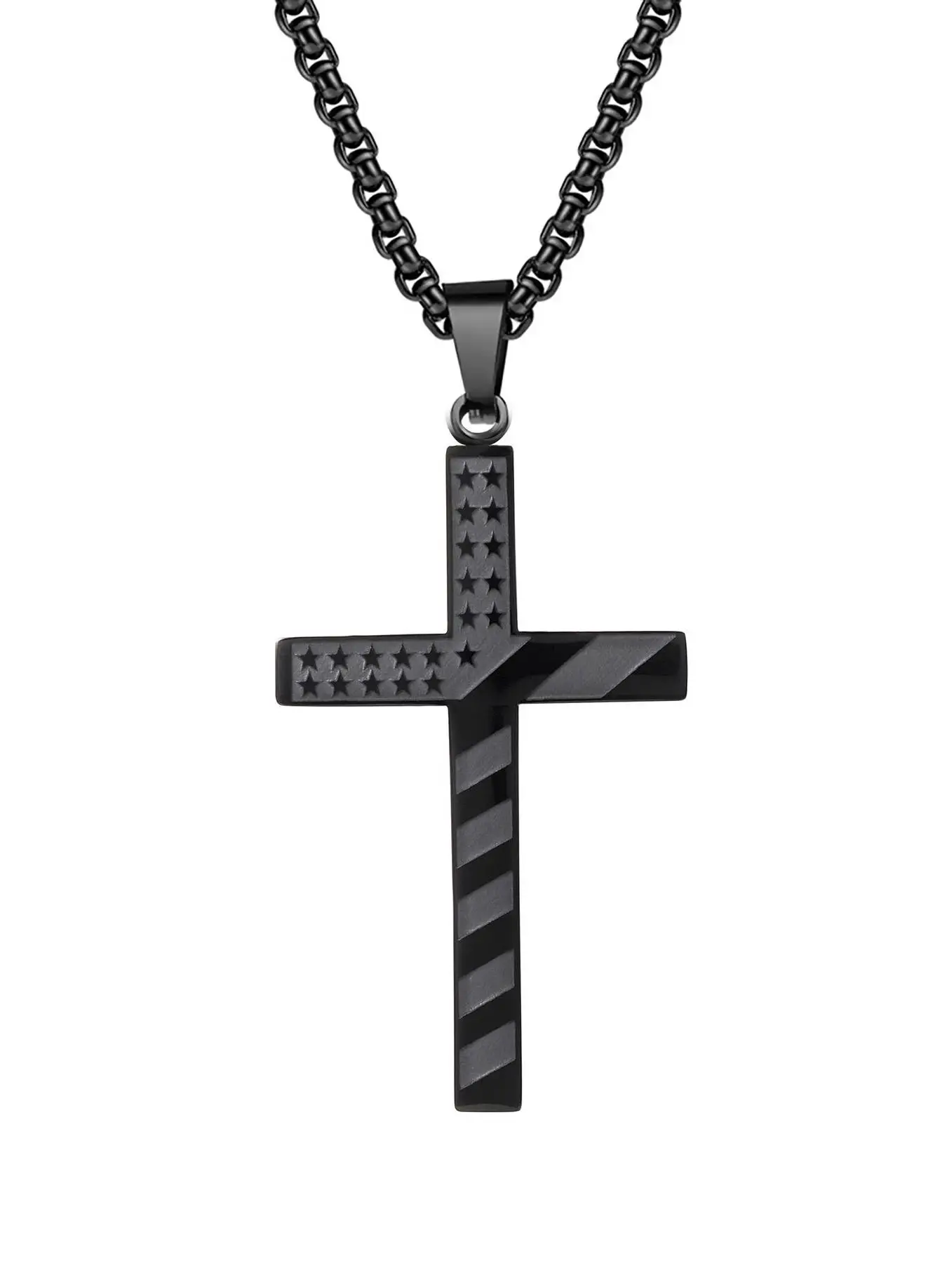 Summer Simple Style Chains for Men, Cross Necklace for Gift, Casual Trendy Pendant Necklace for Party, Daily Decor without Box, Trendy All-match & Exq