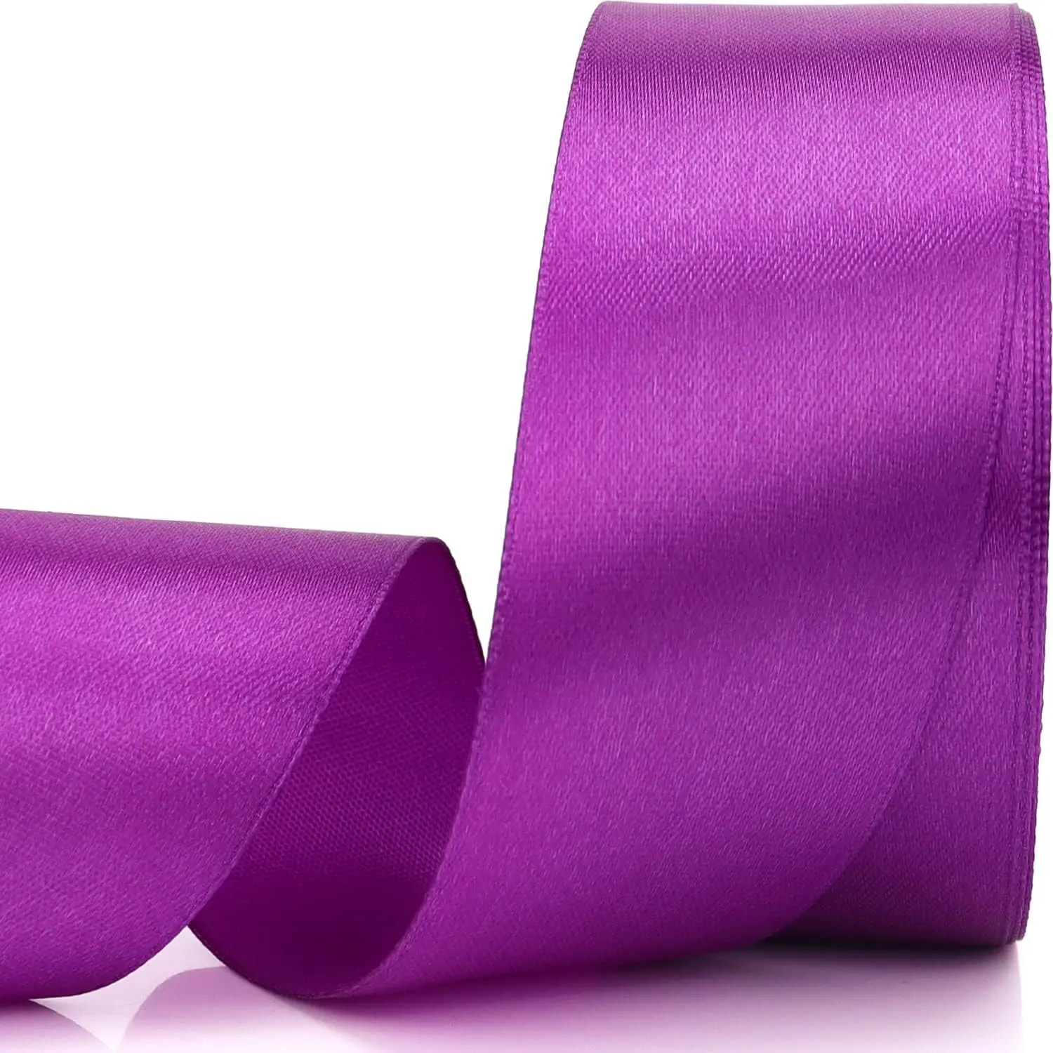 25 Yards 1-1/2 inches Wide Satin Ribbon Suitable for Wedding, Party and  Box Packaging Ribbon (Purple, 1-1/2")