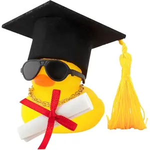 Graduation Certificate Rubber Duck,  Ornament, Squishy Duck Graduation Photo Props  for Associate, Bachelor, Master, , Ph.D