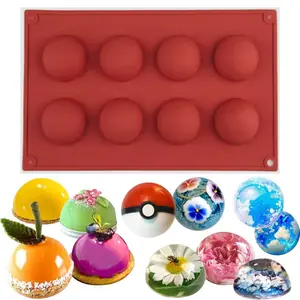 1pc Silicone Chocolate Mold - Half Sphere Design for DIY Chocolate Treats