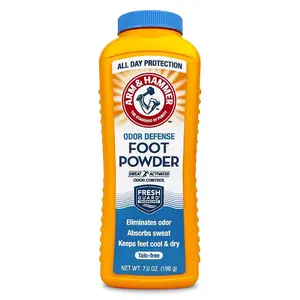 Arm & Hammer Foot Powder for Shoes & Feet, Talc-Free Odor & Moisture Control for Men & Women, 7 oz (1 Pack)