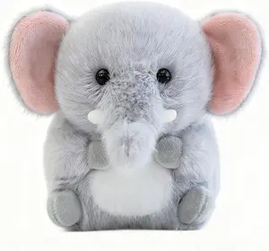 Cute Elephant Plush Decor, 5 Inch Small Stuffed Animal for Car Dashboard, Office Desk & Home Decor, Lightly Scented Soft Elephant Plush Gift